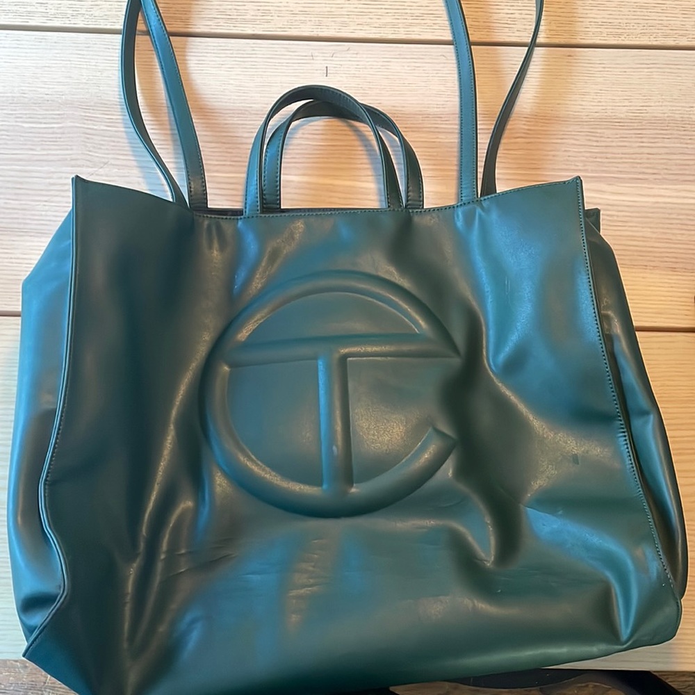 Large Olive Green Telfar bag. Gently used